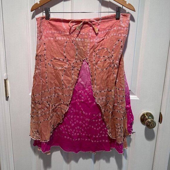 Karma Highway Made in India Pink Skirt - Picture 1 of 3